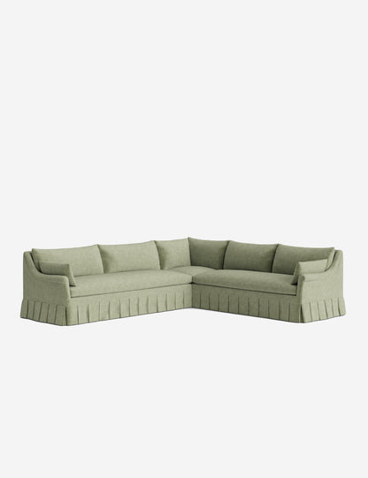 Portola Rolled Arm Pleated Sectional Sofa