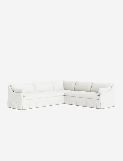 Portola Rolled Arm Pleated Sectional Sofa
