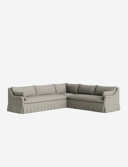 Portola Rolled Arm Pleated Sectional Sofa