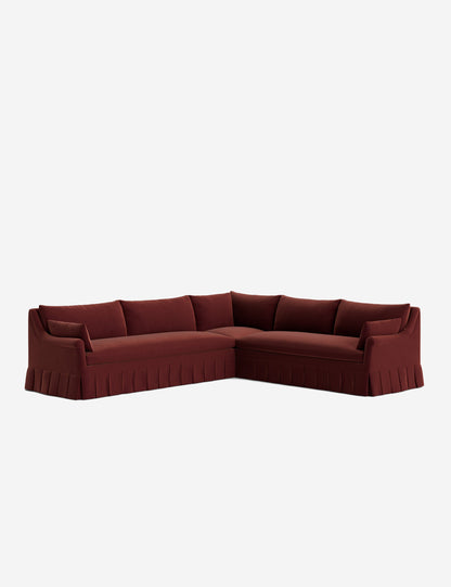 Portola Rolled Arm Pleated Sectional Sofa