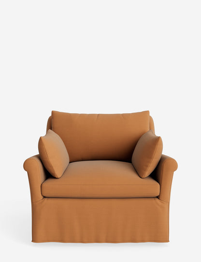 Portola Rolled Arm Slipcover Chair