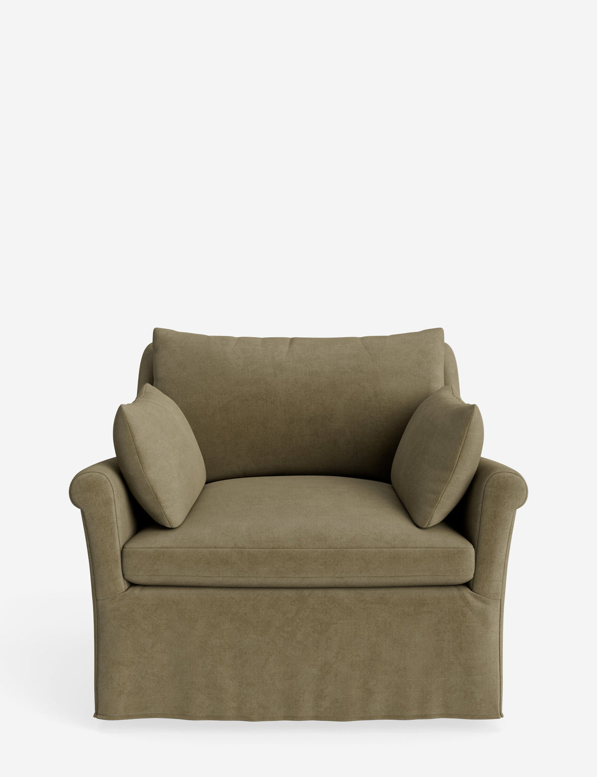 Portola Rolled Arm Slipcover Chair