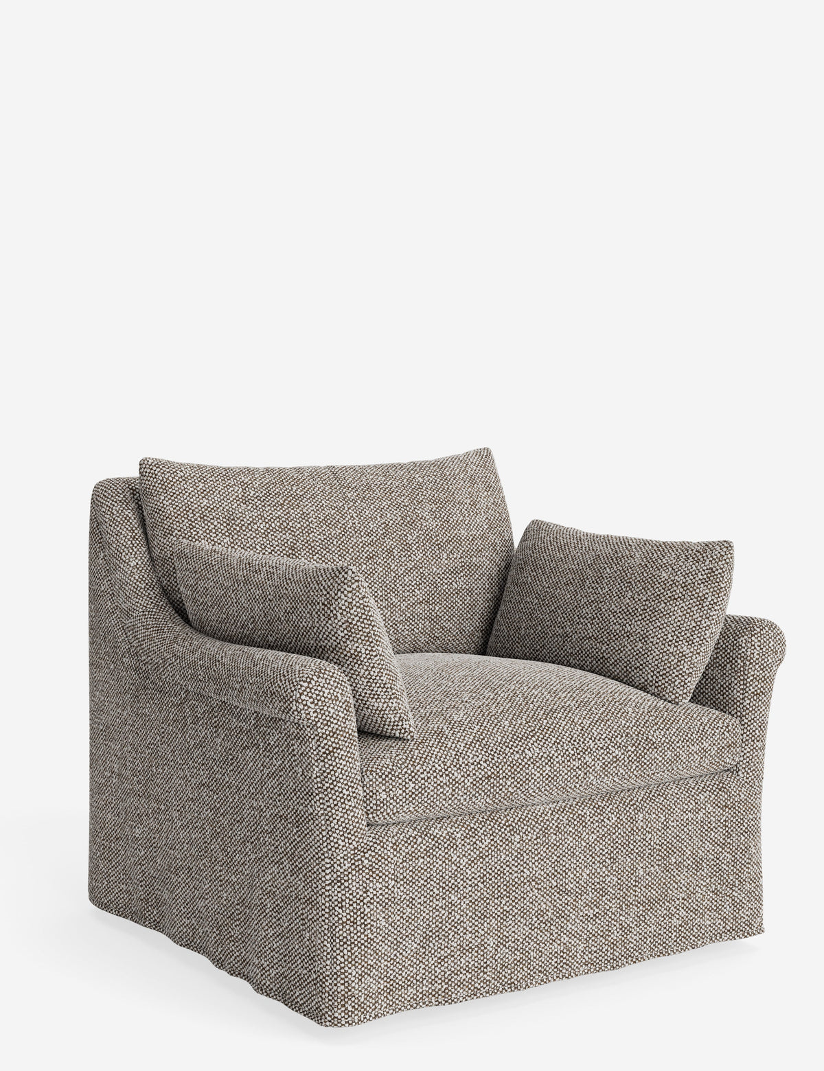 Portola Rolled Arm Slipcover Chair