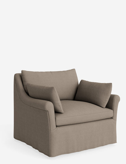 Portola Rolled Arm Slipcover Chair