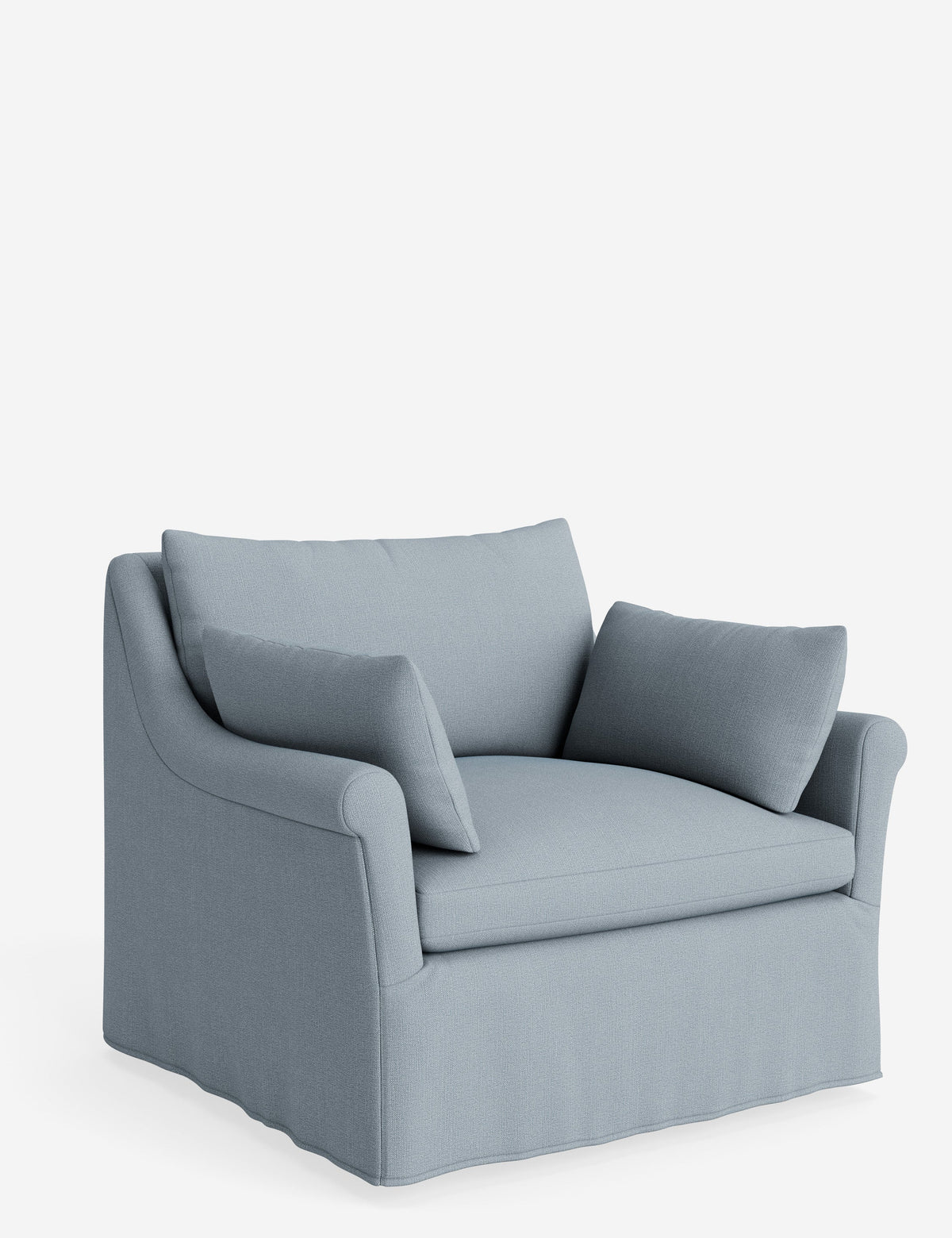 Portola Rolled Arm Slipcover Chair