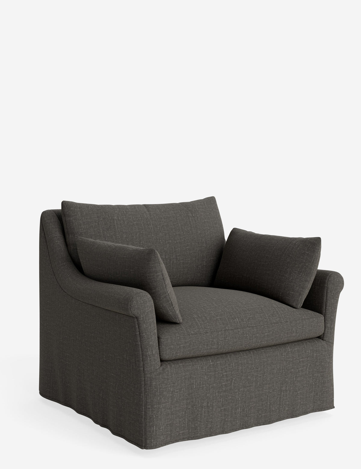 Portola Rolled Arm Slipcover Chair