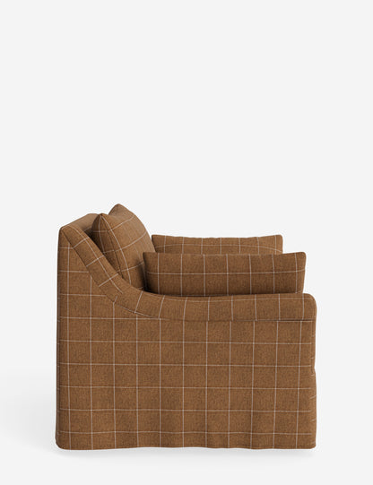 Portola Rolled Arm Slipcover Chair