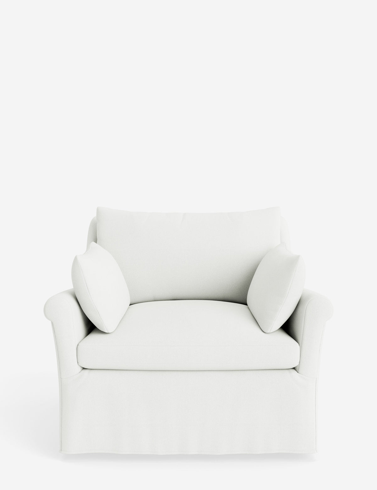 Portola Rolled Arm Slipcover Chair