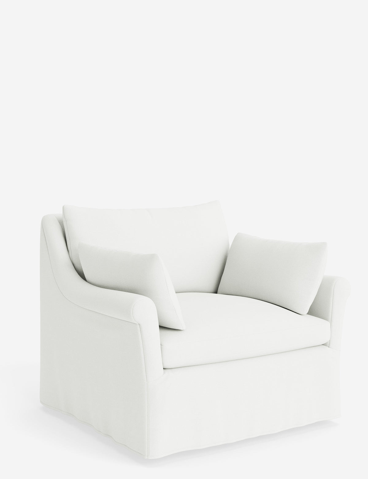 Portola Rolled Arm Slipcover Chair