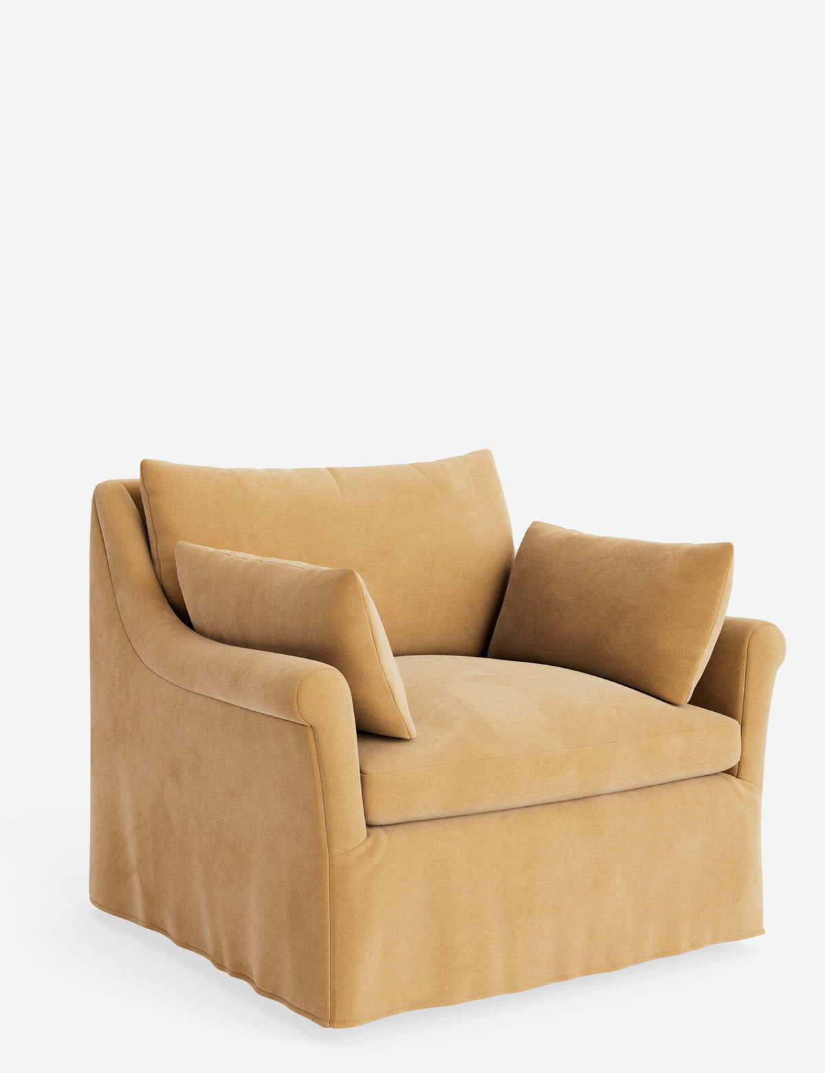 Portola Rolled Arm Slipcover Chair