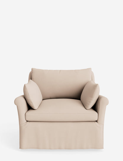 Portola Rolled Arm Slipcover Chair