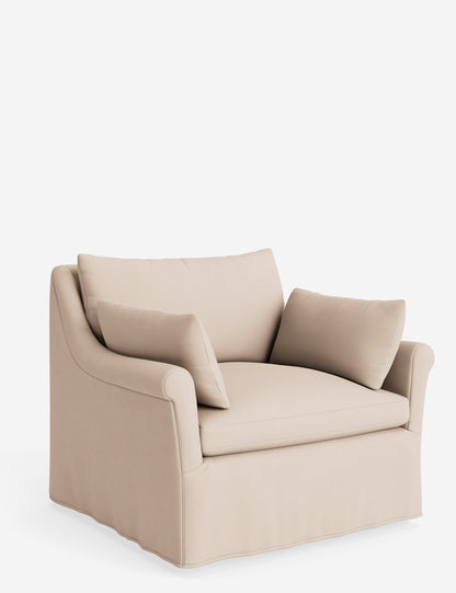 Portola Rolled Arm Slipcover Chair