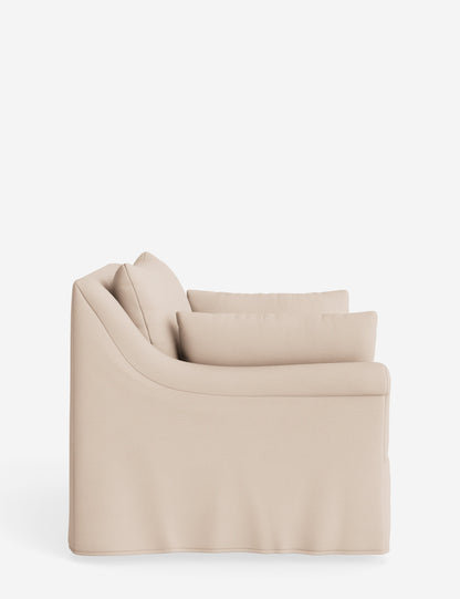 Portola Rolled Arm Slipcover Chair