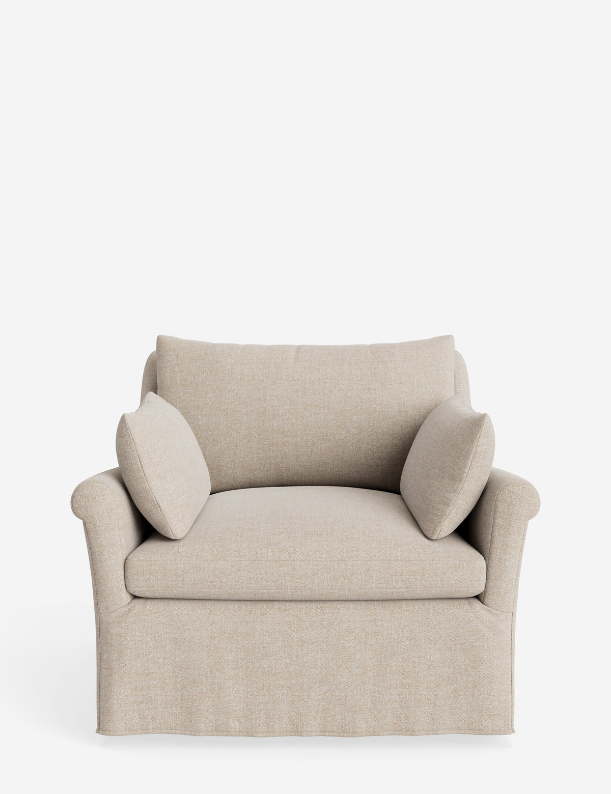 Portola Rolled Arm Slipcover Chair