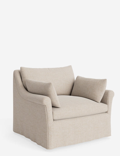 Portola Rolled Arm Slipcover Chair