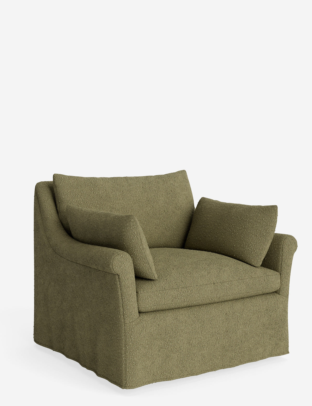 Portola Rolled Arm Slipcover Chair