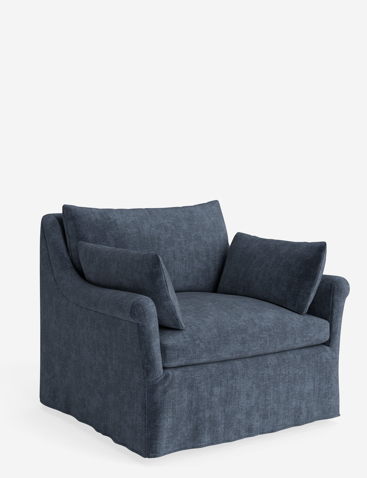 Portola Rolled Arm Slipcover Chair