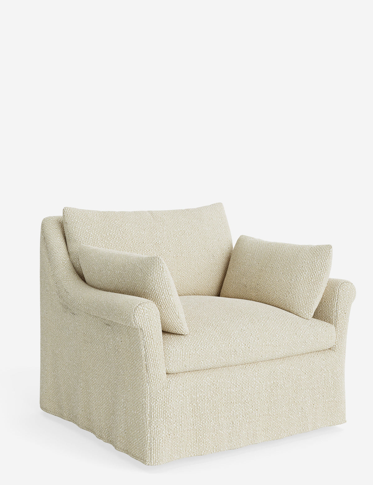 Portola Rolled Arm Slipcover Chair