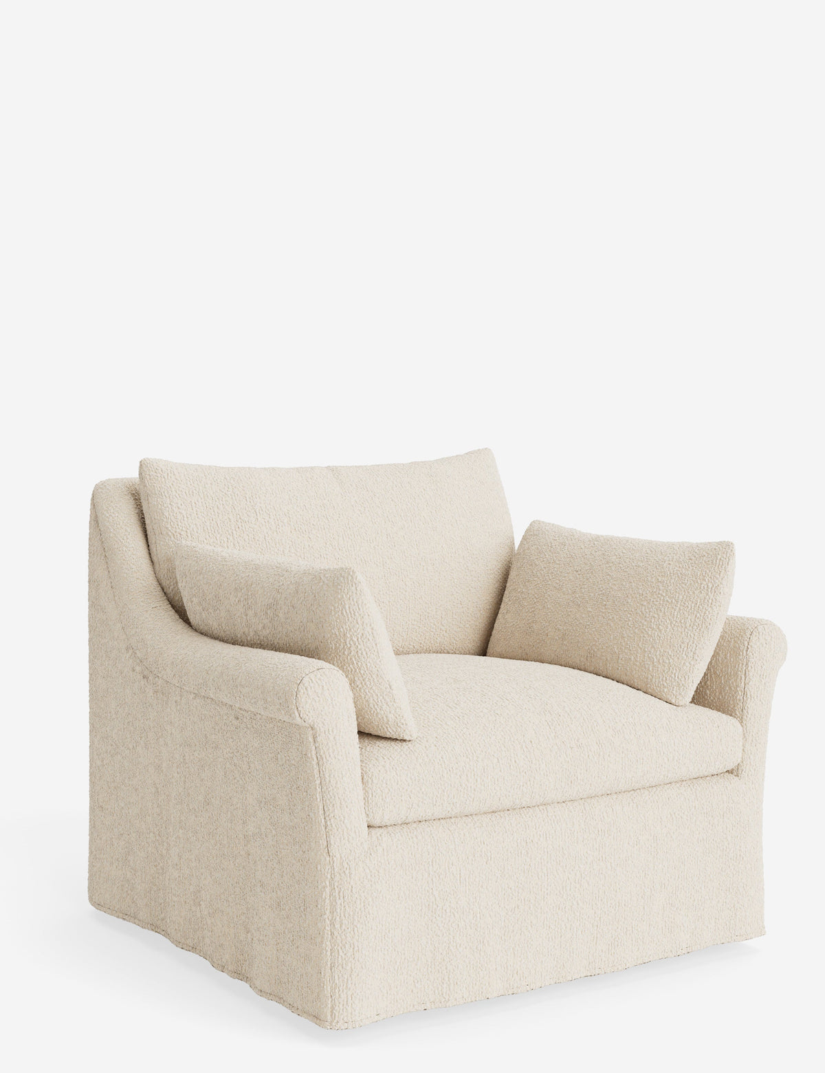 Portola Rolled Arm Slipcover Chair
