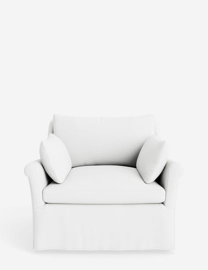 Portola Rolled Arm Slipcover Chair