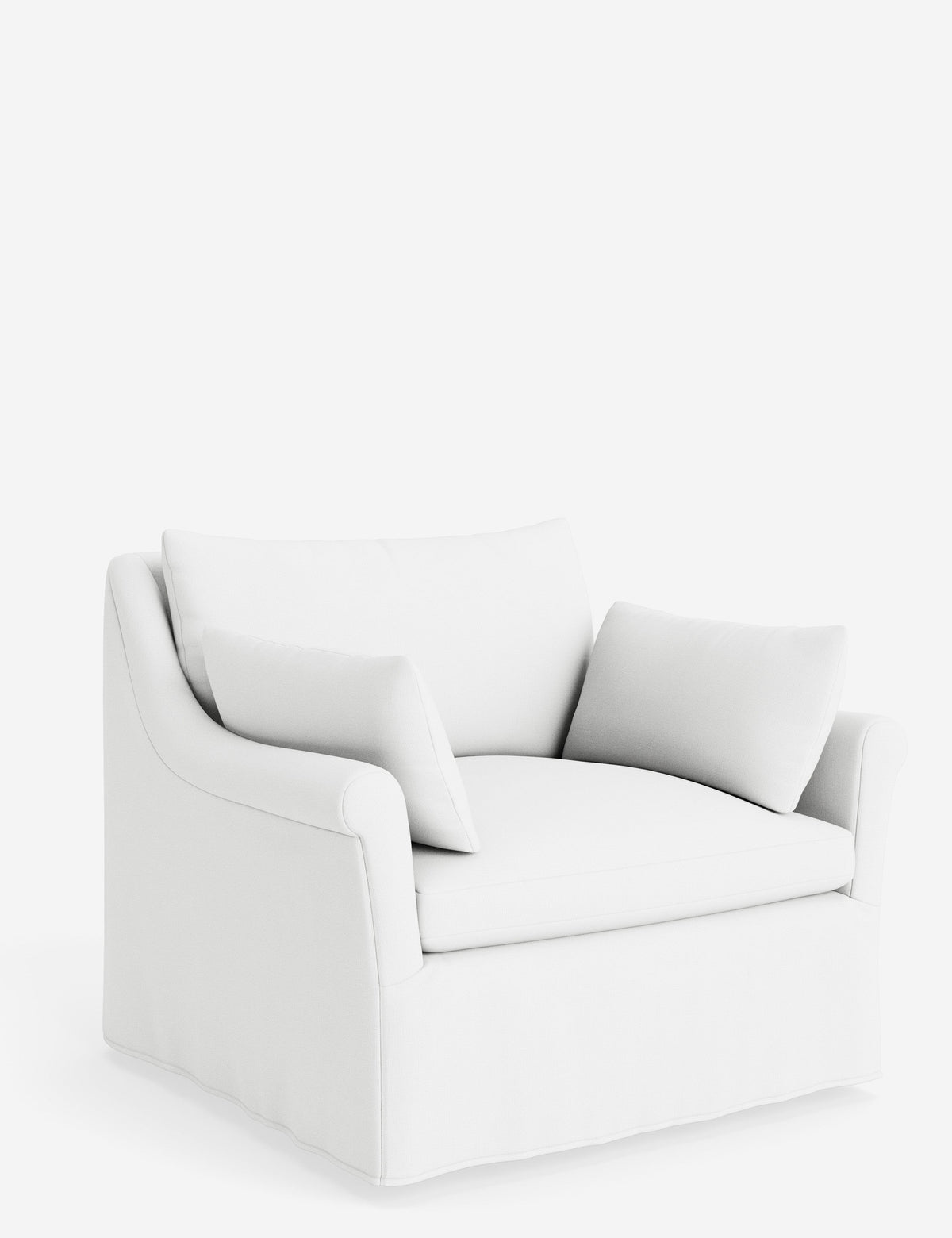 Portola Rolled Arm Slipcover Chair