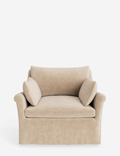 Portola Rolled Arm Slipcover Chair