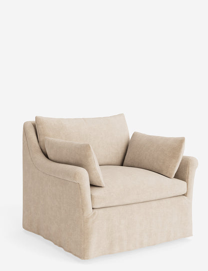 Portola Rolled Arm Slipcover Chair