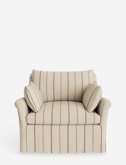 Portola Rolled Arm Slipcover Chair