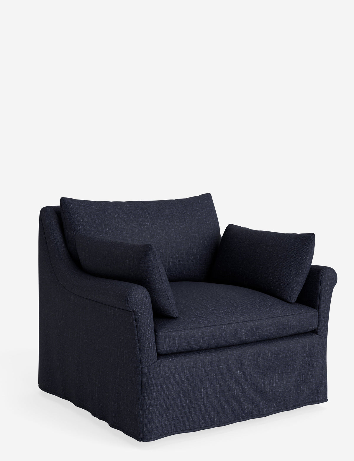 Portola Rolled Arm Slipcover Chair