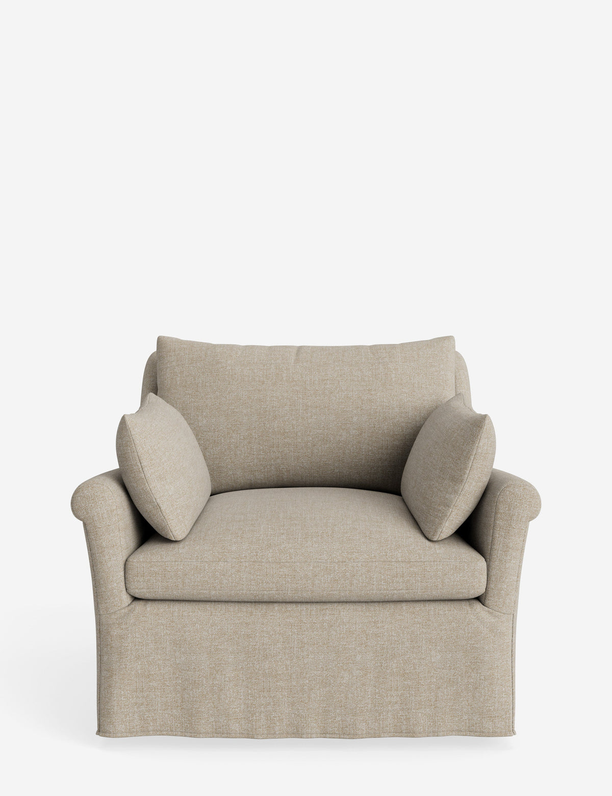 Portola Rolled Arm Slipcover Chair