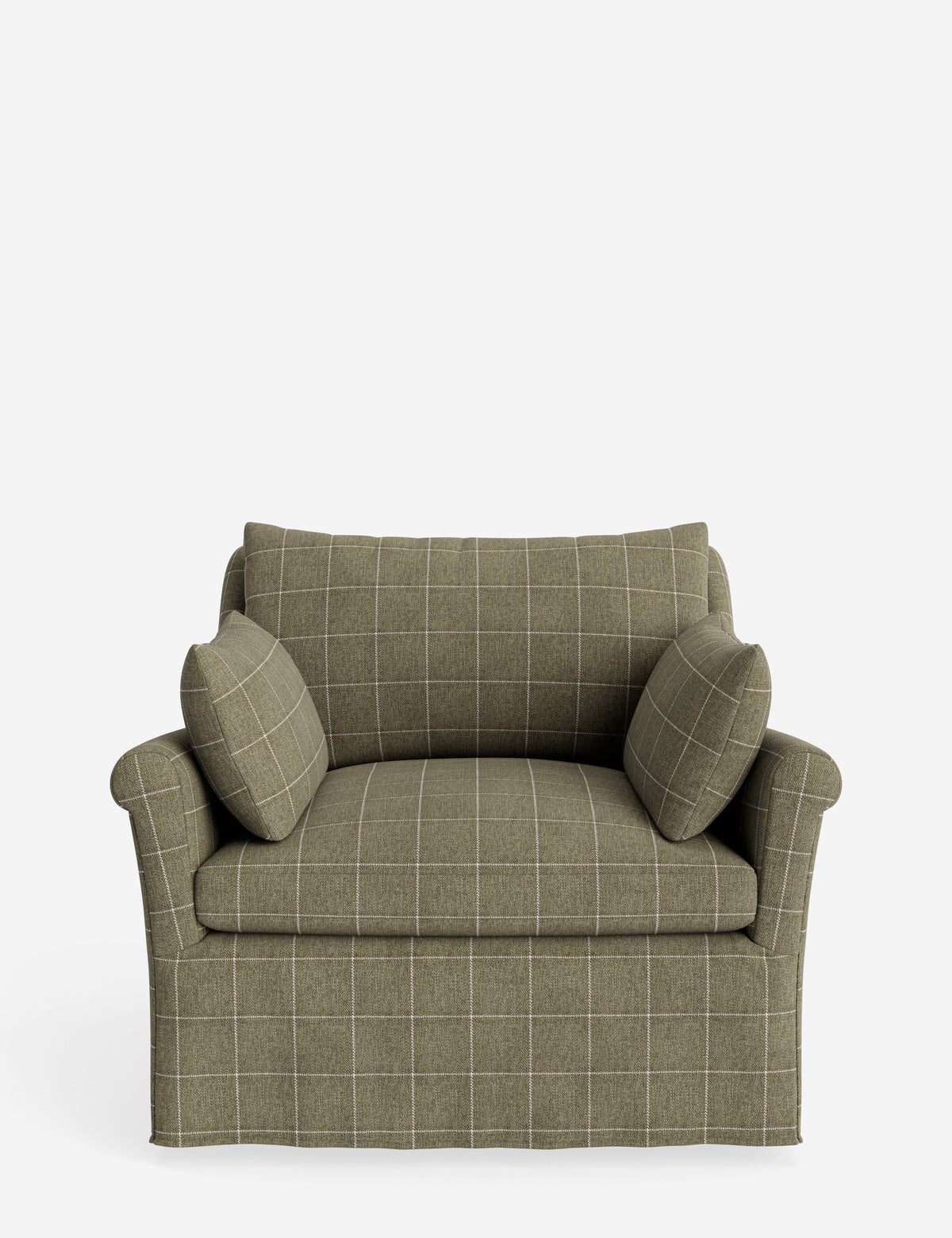 Portola Rolled Arm Slipcover Chair