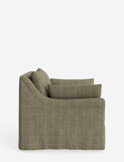 Portola Rolled Arm Slipcover Chair