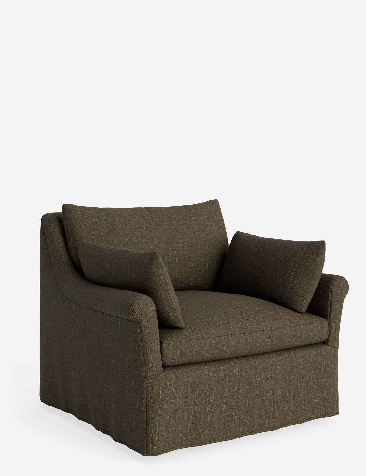 Portola Rolled Arm Slipcover Chair