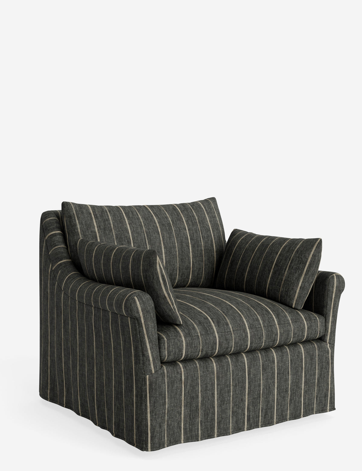 Portola Rolled Arm Slipcover Chair