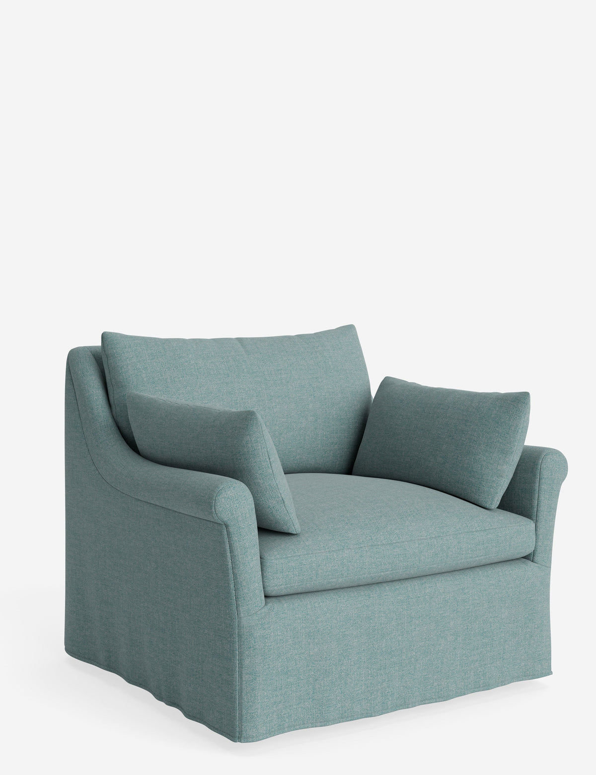 Portola Rolled Arm Slipcover Chair