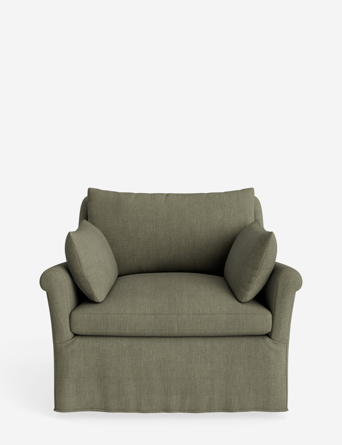 Portola Rolled Arm Slipcover Chair