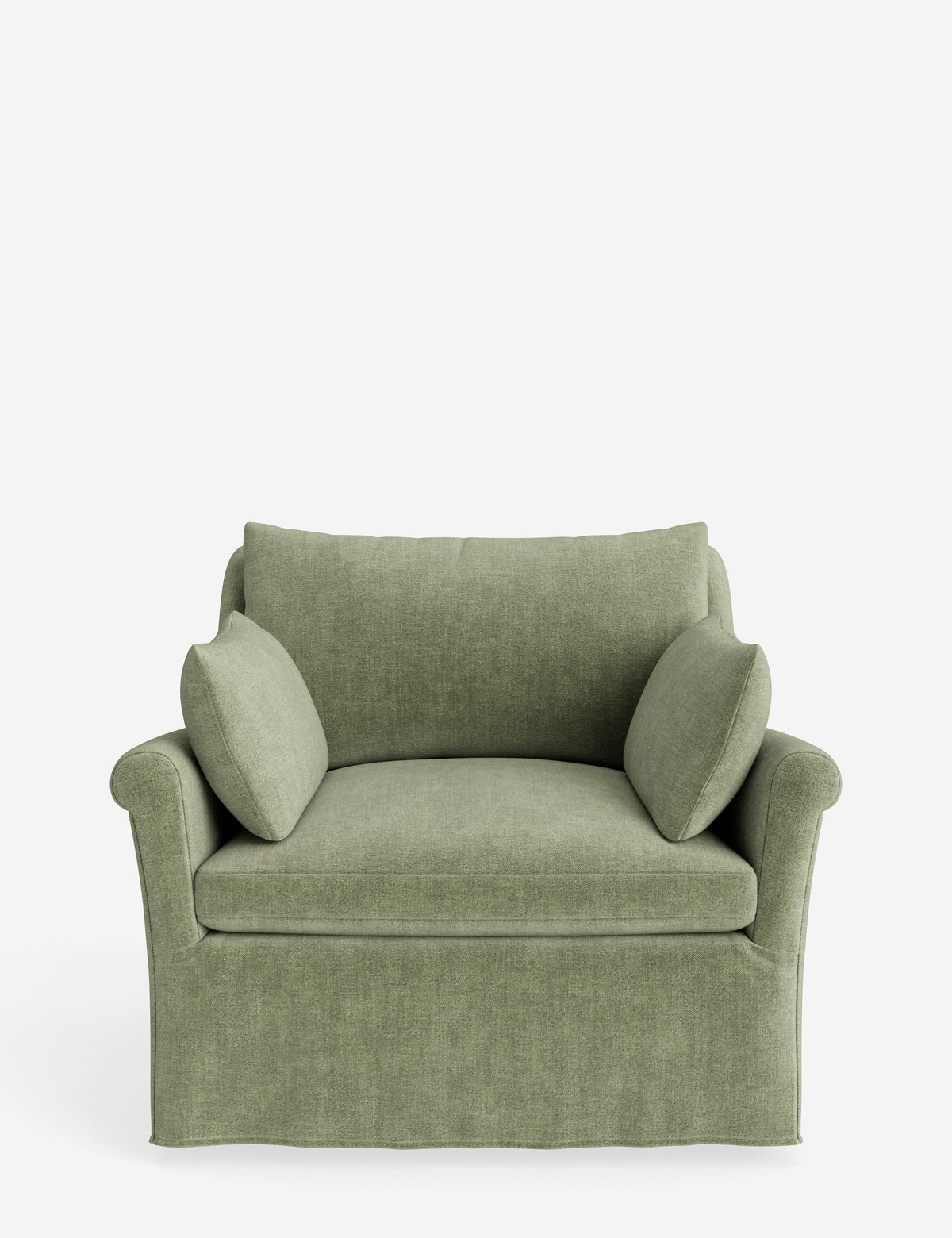 Portola Rolled Arm Slipcover Chair