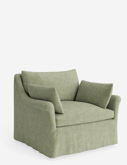 Portola Rolled Arm Slipcover Chair