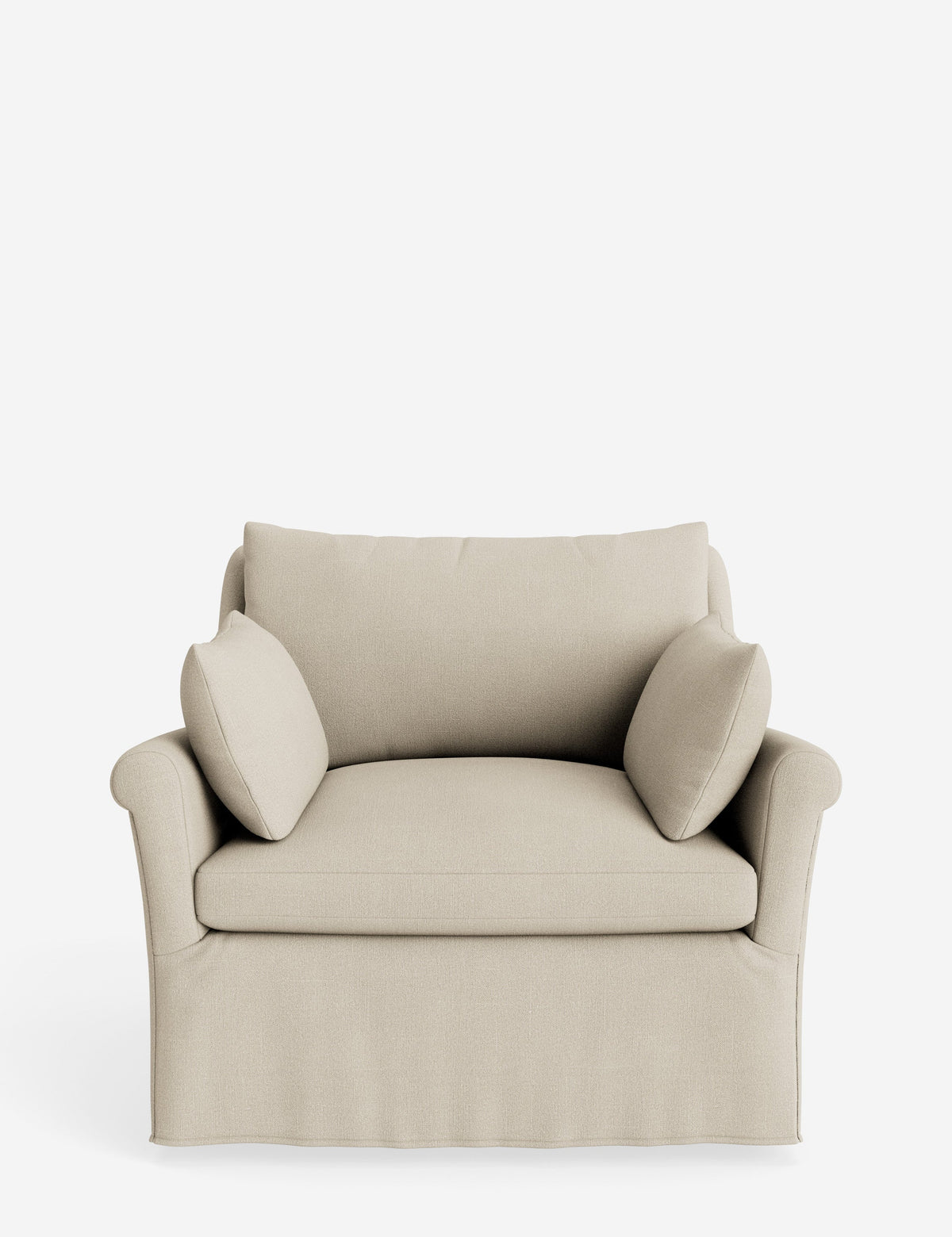 Portola Rolled Arm Slipcover Chair