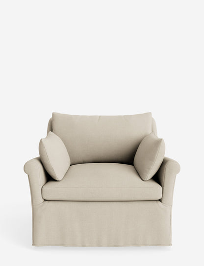 Portola Rolled Arm Slipcover Chair