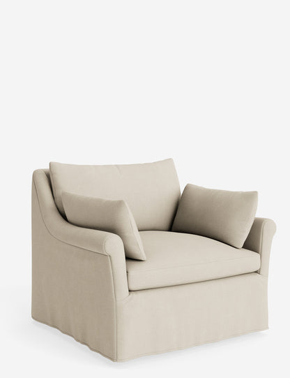 Portola Rolled Arm Slipcover Chair