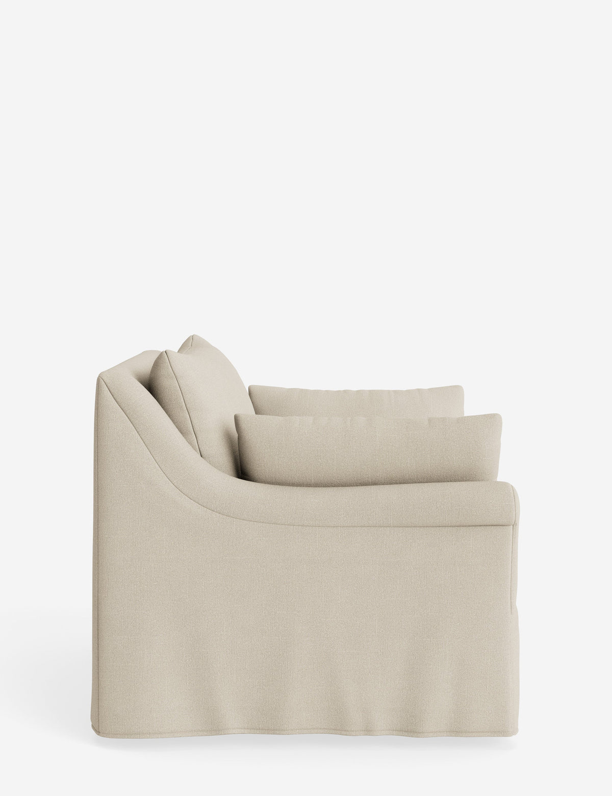 Portola Rolled Arm Slipcover Chair
