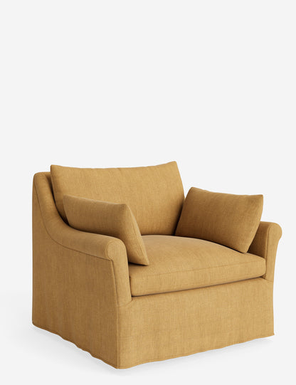 Portola Rolled Arm Slipcover Chair