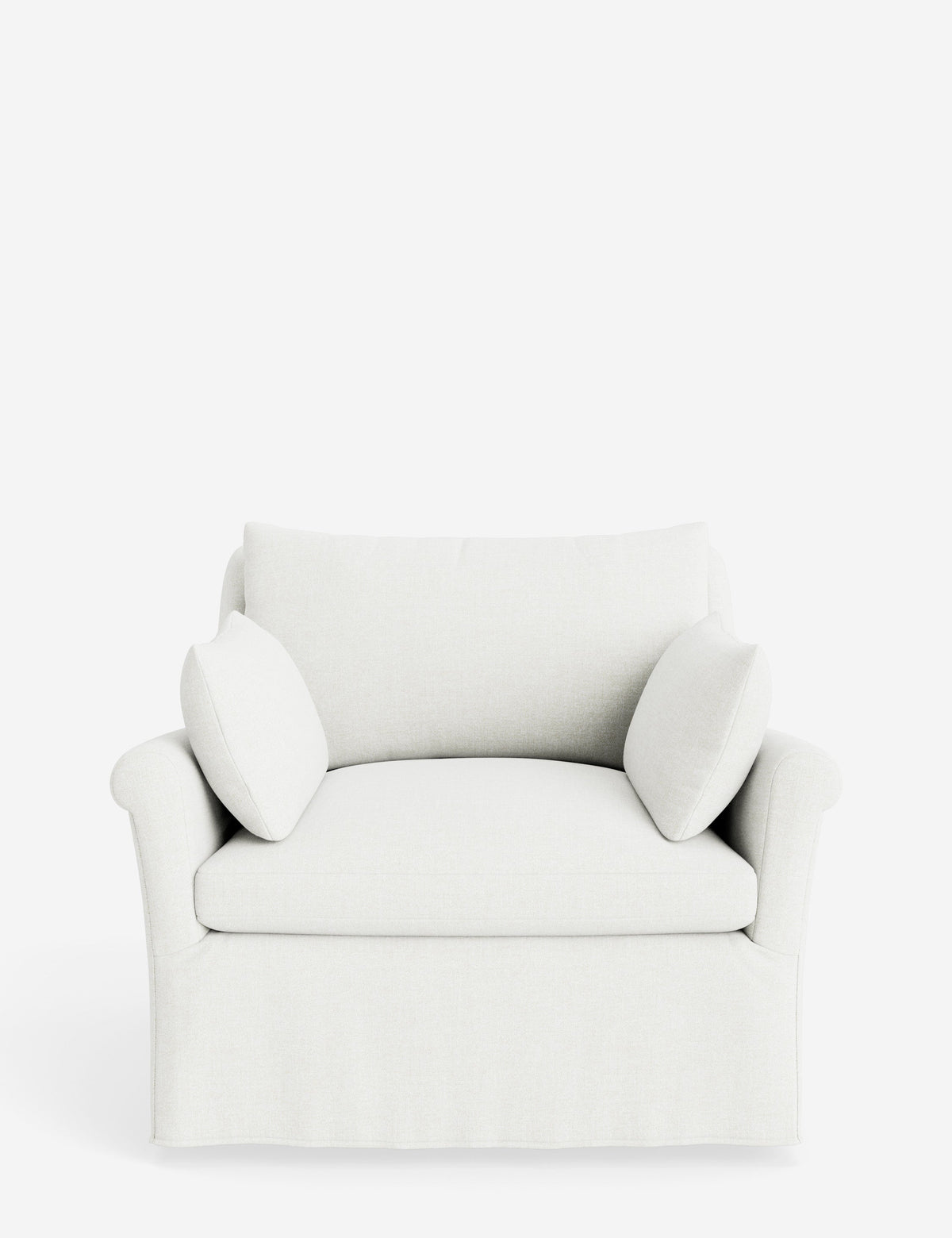 Portola Rolled Arm Slipcover Chair
