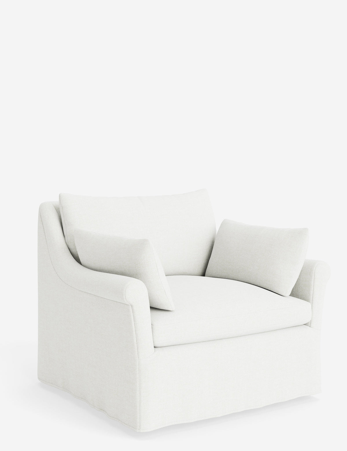 Portola Rolled Arm Slipcover Chair