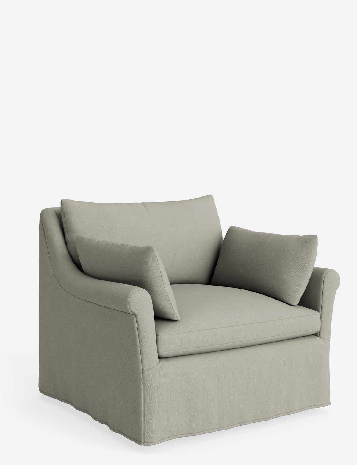 Portola Rolled Arm Slipcover Chair