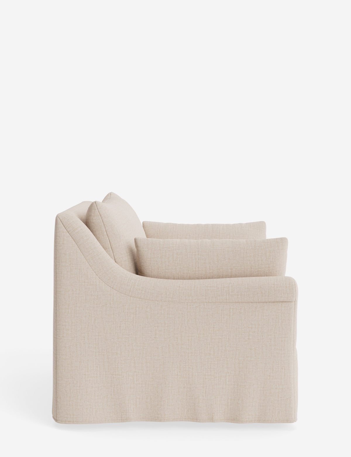 Portola Rolled Arm Slipcover Chair