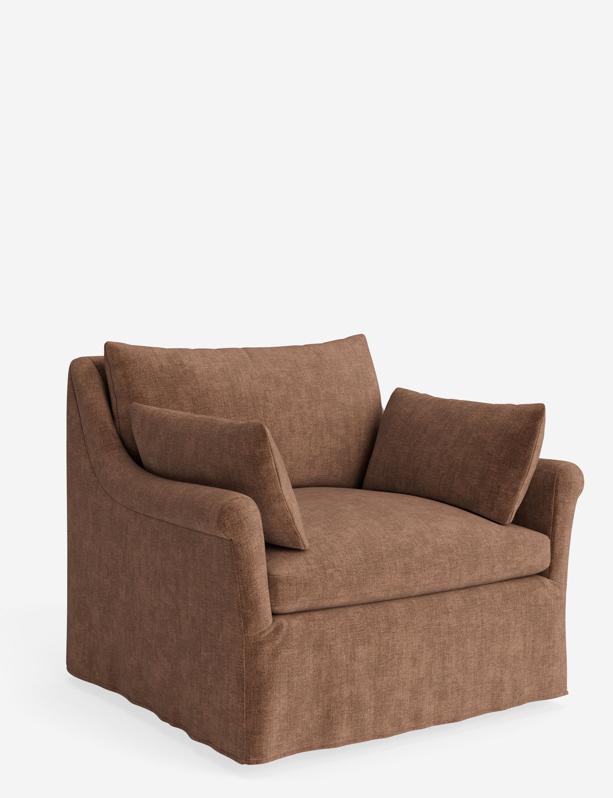 Portola Rolled Arm Slipcover Chair