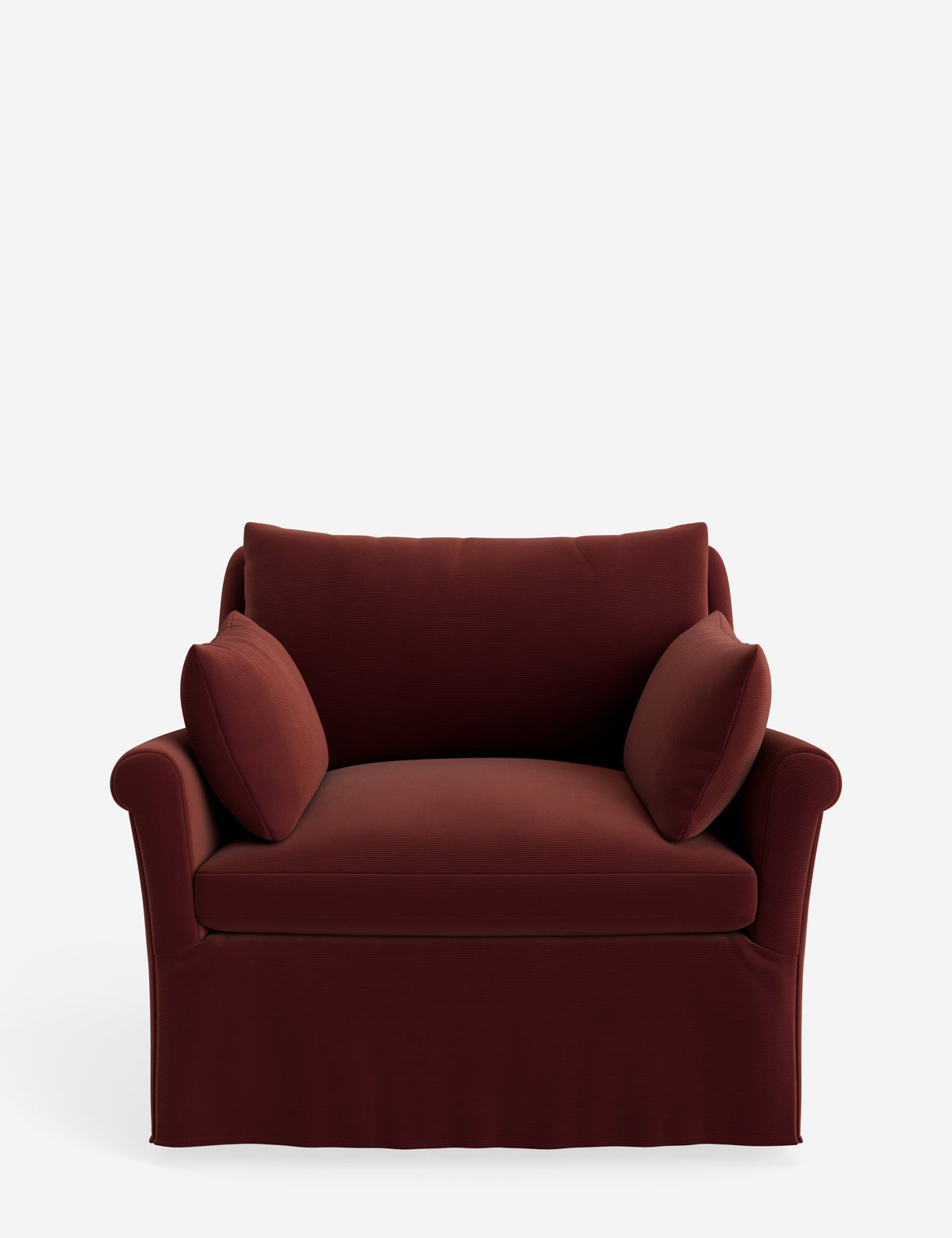 Portola Rolled Arm Slipcover Chair