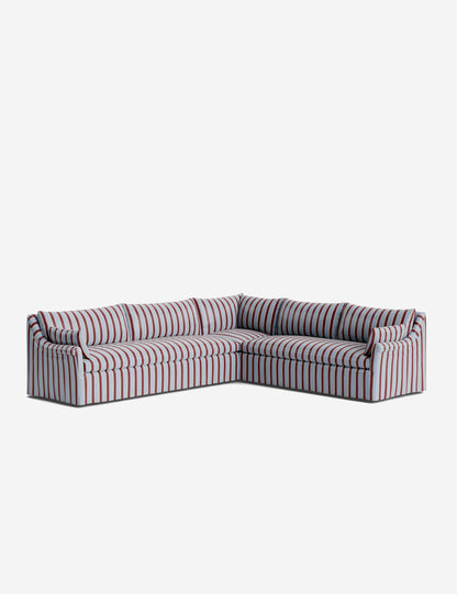 Portola Rolled Arm Slipcover Corner Sectional Sofa